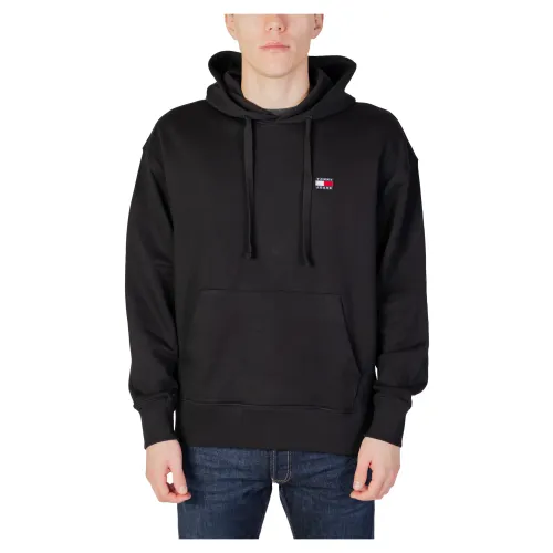 Tommy Jeans , Mens Hoodie RLX Badge Collection ,Black male, Sizes: