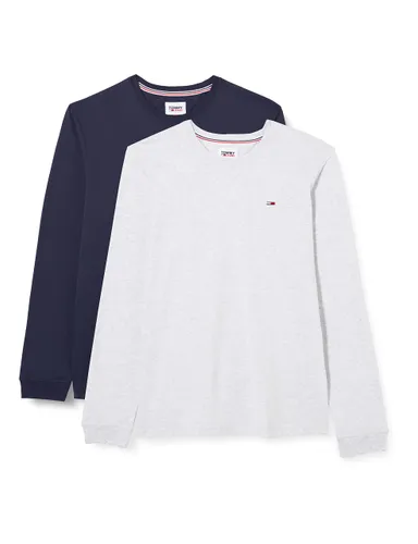 Tommy Jeans Men's Long-Sleeve T-Shirt Reg Ls Cotton Pack of