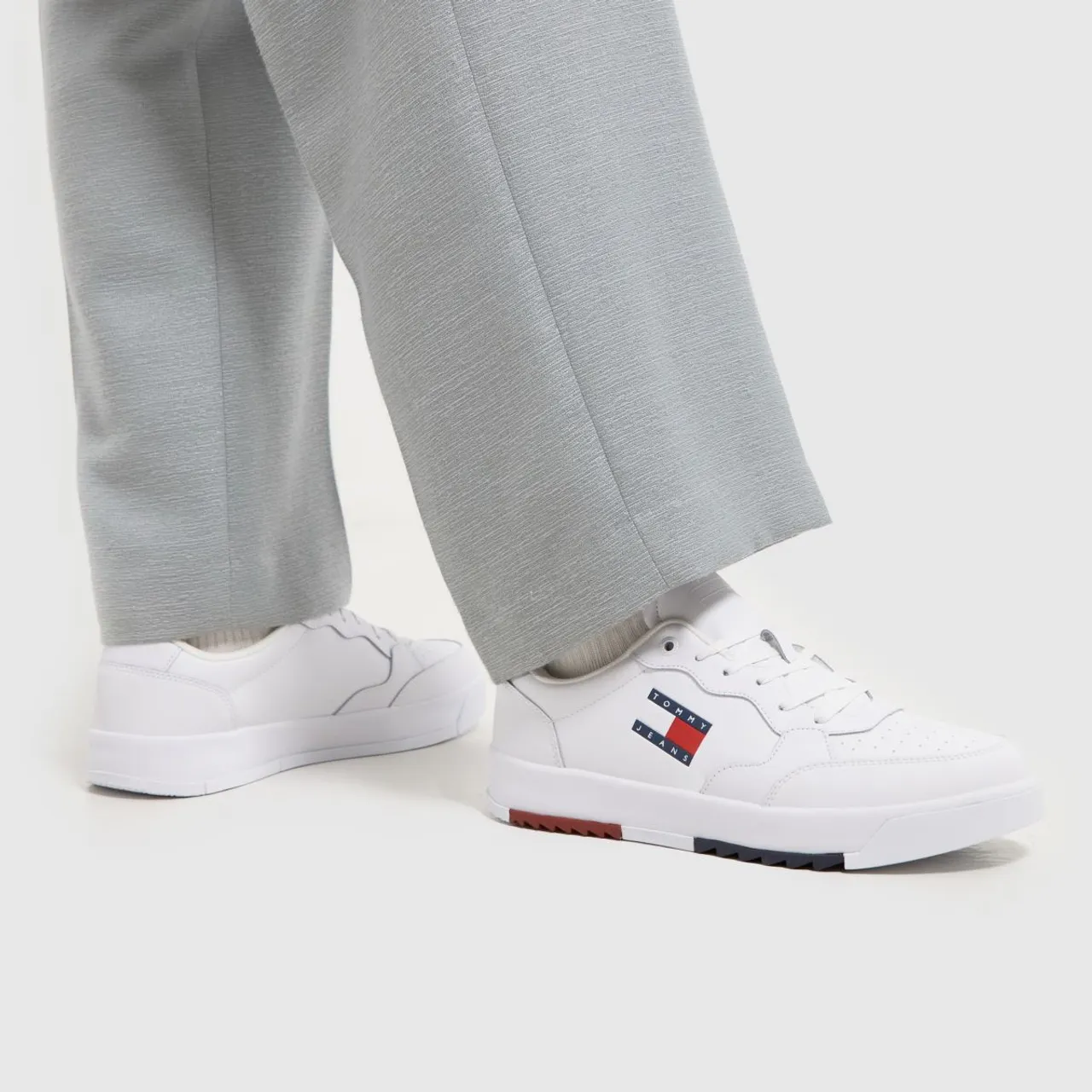 Tommy Jeans Men's White Retro Essential Trainers
