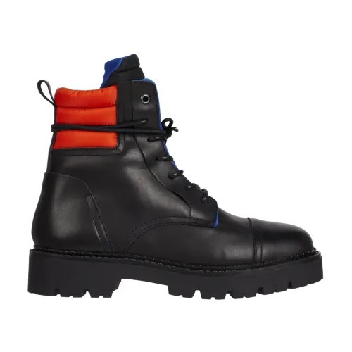 Tommy Jeans , padded lace up heritage boot ,Black male, Sizes: