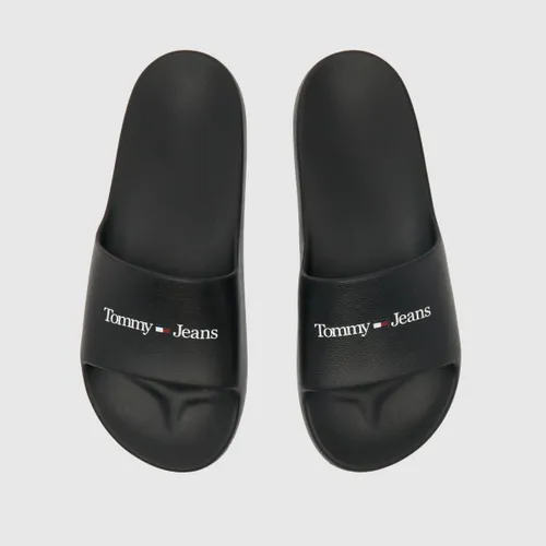 Tommy Jeans Pool Slider Sandals In Black