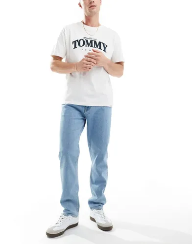 Tommy Jeans regular tapered dad jeans in mid wash-Navy