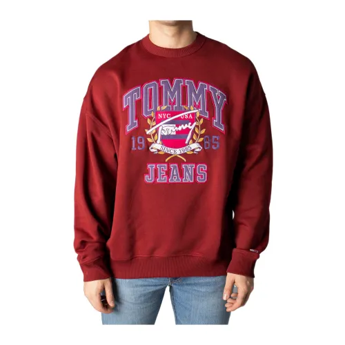 Tommy Jeans , Sweatshirts ,Red male, Sizes:
