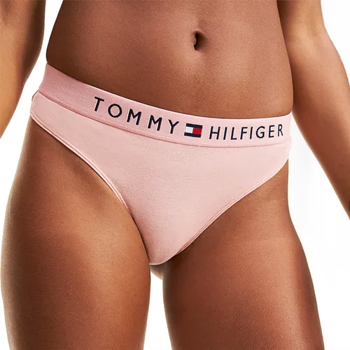 Tommy Jeans Tan Stretch Cotton Thong