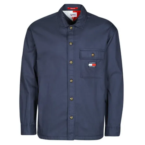 Tommy Jeans  TJM CLASSIC SOLID OVERSHIRT  men's Long sleeved Shirt in Marine