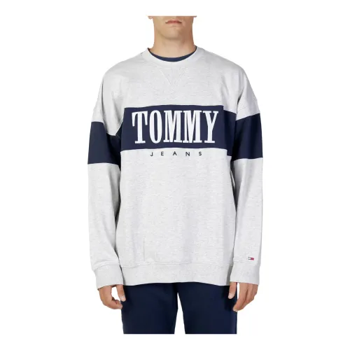 Tommy Jeans , Tommy Hilfiger Jeans Mens Sweatshirt ,Gray male, Sizes: