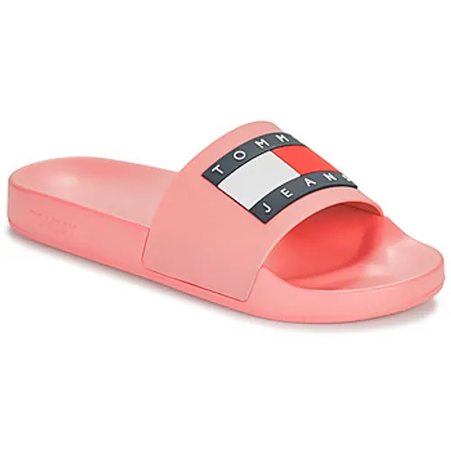 Tommy Jeans  TOMMY JEANS FLAG POOL SLIDE ESS  women's Sliders in Pink