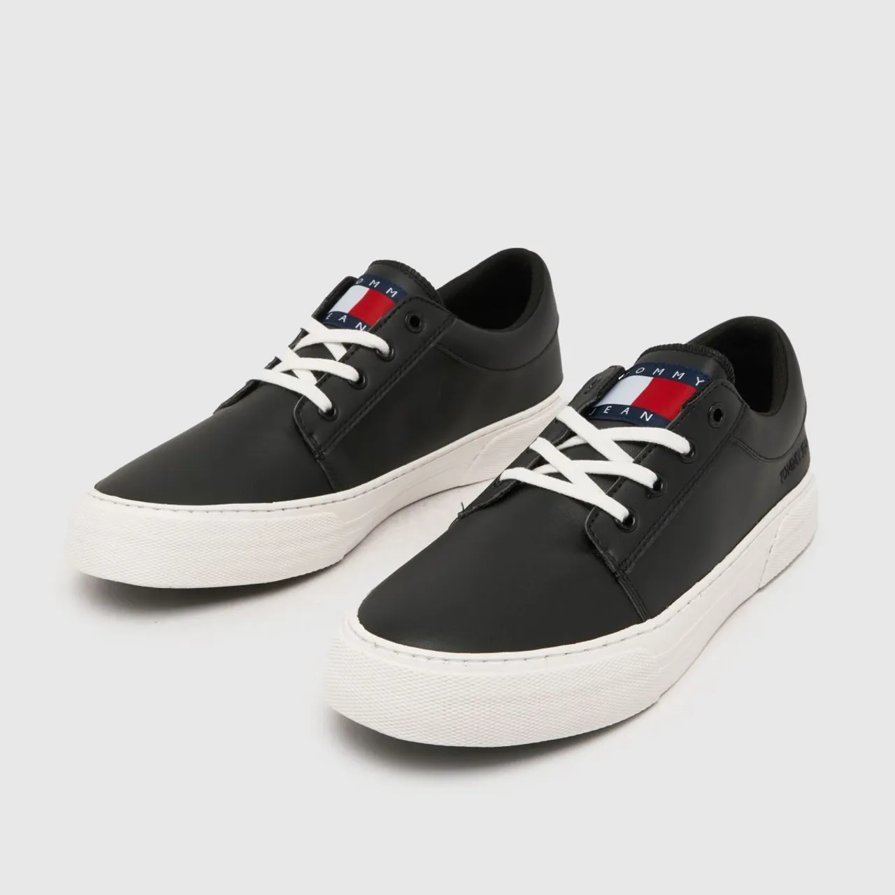 Tommy Jeans Vulcanised Skate Trainers In Black