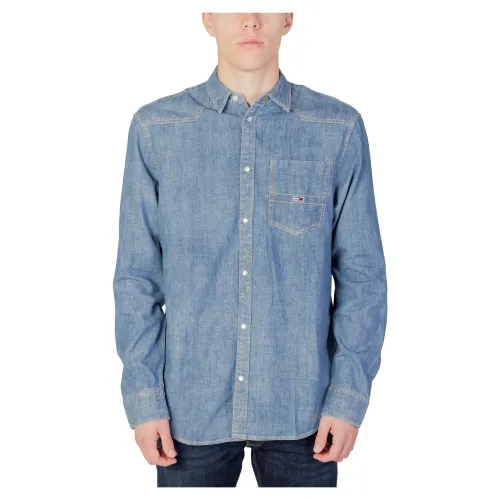Tommy Jeans , Western Denim Shirt ,Blue male, Sizes:
