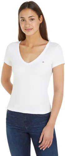 Tommy Jeans Women Short-sleeve T-shirt Slim V-neck