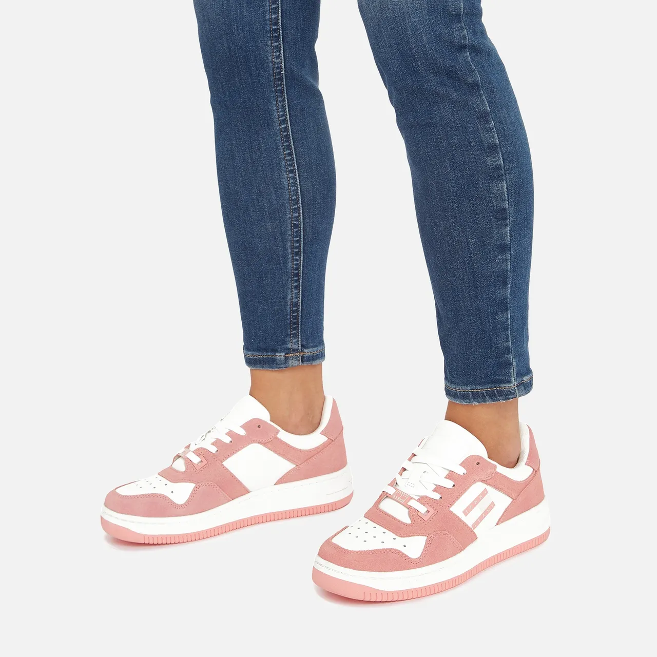 Tommy Jeans Women's Leather Suede Basketball Trainers - UK