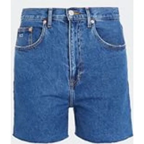 Tommy Jeans Women's Mom Fit Denim Shorts in Denim Medium Blue