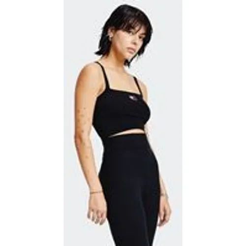 Tommy Jeans Women's Super Crop Badge Rib Cami in Black