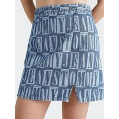 Tommy Jeans Women's TJ Denim Mini Skirt In Spellout Print
