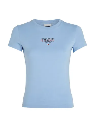 Tommy Jeans Womens Tjw Slim Essntl Logo 1 Tee Ext