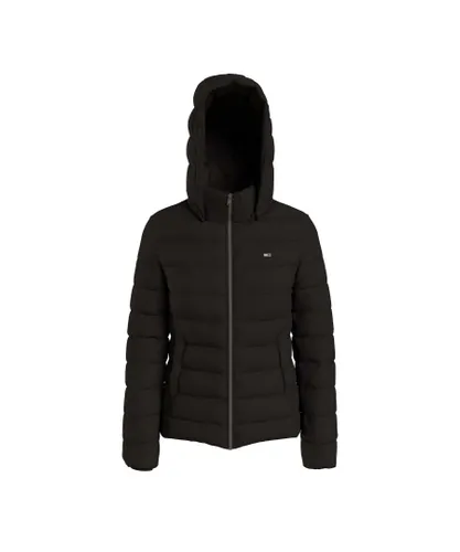 Tommy Jeans Womenss Hilfiger Basic Hooded Jacket in Black