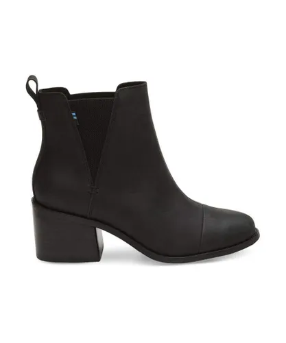 Toms Esme Black Womens Boots Leather (archived)