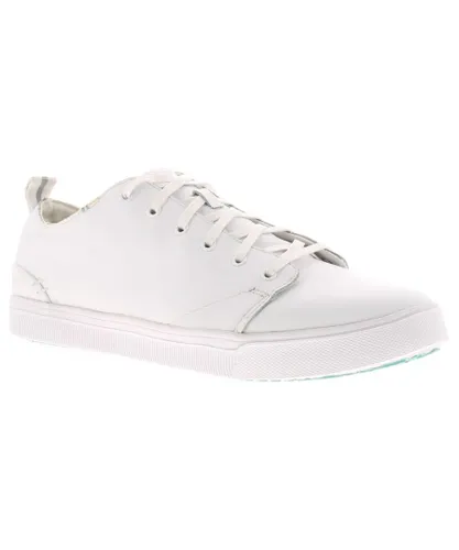 Toms Mens Travel Lite Trainers - White Leather