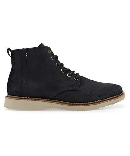 Toms Porter Black Mens Boots Leather