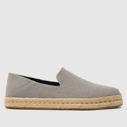 Toms Santiago Rope Loafer Shoes In Grey