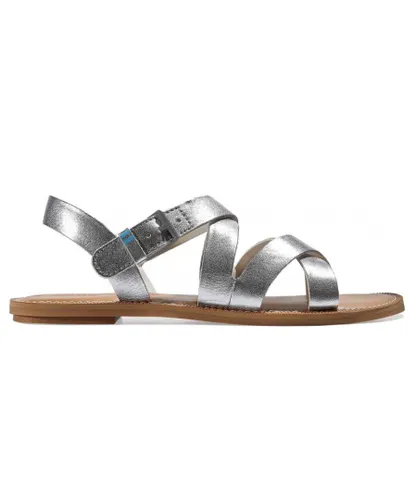 Toms Sicily Womens Silver Sandals Leather (archived)