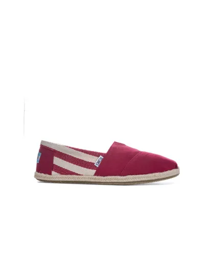 Toms University Classic Alpargata Red Womens Shoes Textile