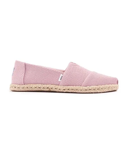 Toms Womens Alpargata Rope Shoes - Pink Textile