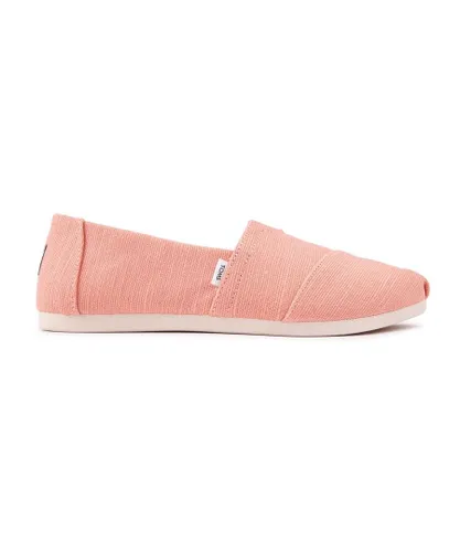 Toms Womens Alpargata Shoes - Pink Textile
