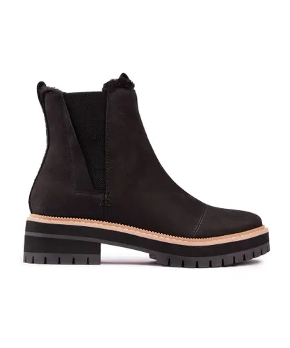 Toms Womens Dakota Boots - Black Leather