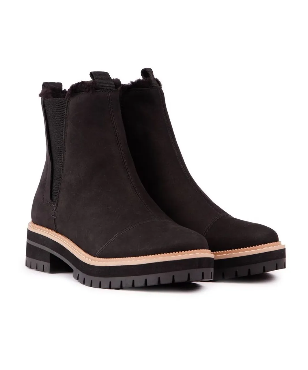 Toms Womens Dakota Boots - Black Leather