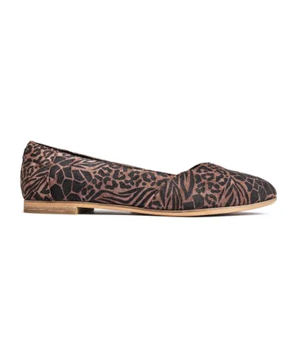Toms Womens Julie Flat Shoes - Brown Suede