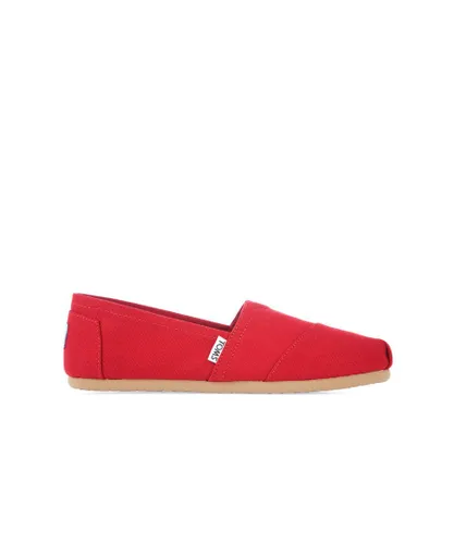 Toms Womenss Classics Canvas Pumps in Red Textile