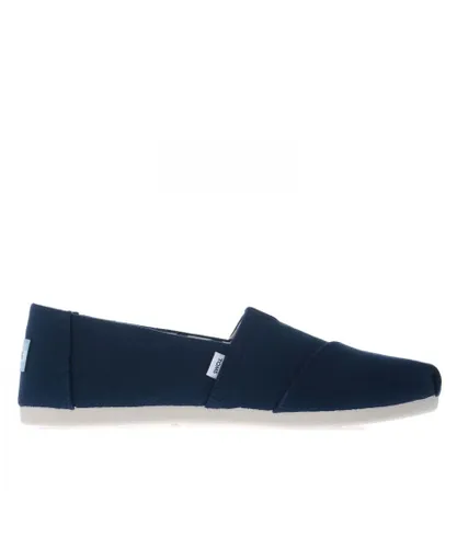 Toms Womenss Recycled Cotton Alpargata Espadrille Pumps in Navy Textile