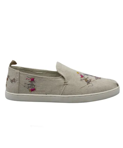 Toms x Disney Deconstructed Alpargata Gus & Jaq Slip On Womens Shoes 10012724 - Off-White Canvas