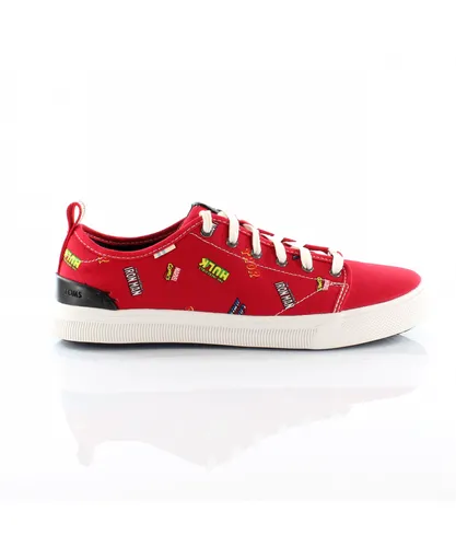 Toms x Marvel Trvl Lite Low Womens Red Trainers Textile