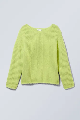 Tone Open Structure Sweater - Yellow