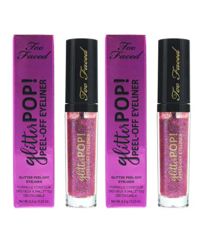 Too Faced Womens Glitter Pop Peel-Off Eyeliner 6.5g - Kitty x 2 - NA - One Size
