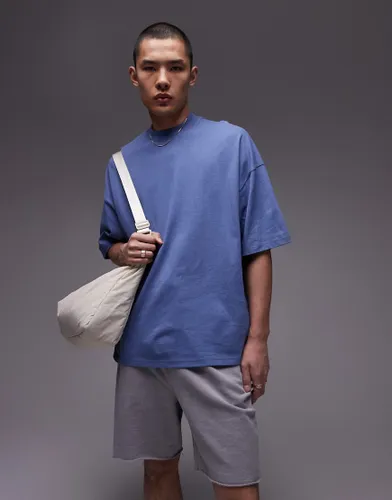 Topman extreme oversized fit t-shirt in blue