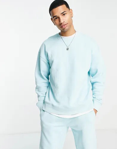 Topman oversized sweatshirt in blue