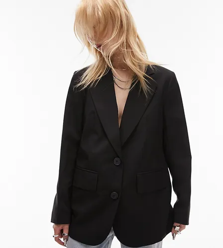 Topshop Petite Tailored single breasted blazer in black