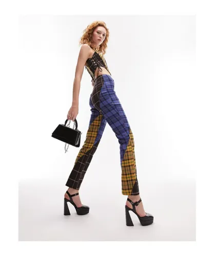 Topshop Womens co-ord trouser in check mix-Multi - Multicolour
