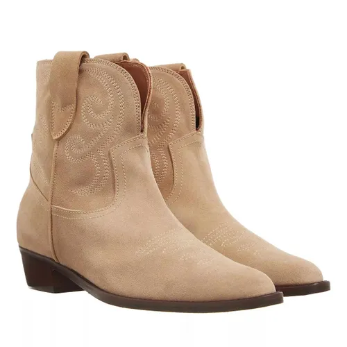 Toral Boots & Ankle Boots - Toral Suede Western Booties - beige - Boots & Ankle Boots for ladies