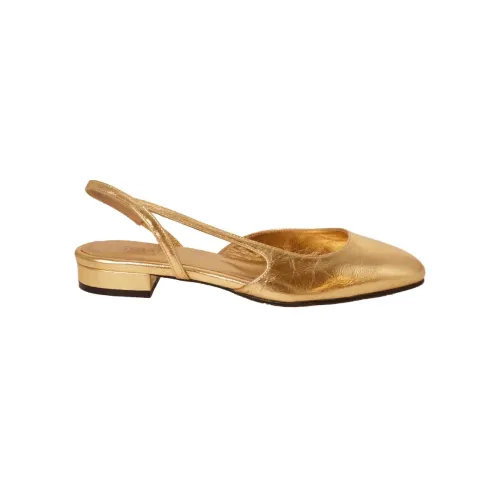 Toral , Lina Shadow Oro Gold Mules ,Yellow female, Sizes: