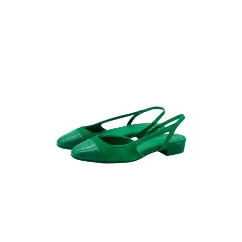 Toral , Luisa Green Leather Flats ,Green female, Sizes: