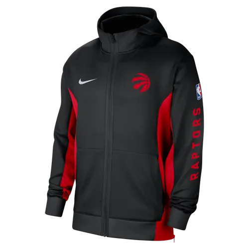 Toronto Raptors Showtime Men's Nike Dri-FIT NBA Full-Zip Hoodie - Black - Polyester