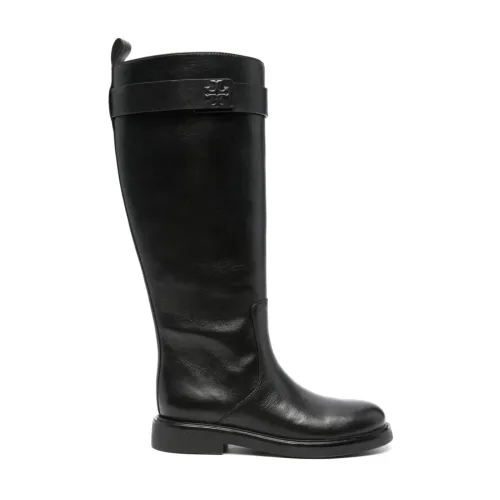 Tory Burch , Black Double T Riding Boots ,Black female, Sizes: