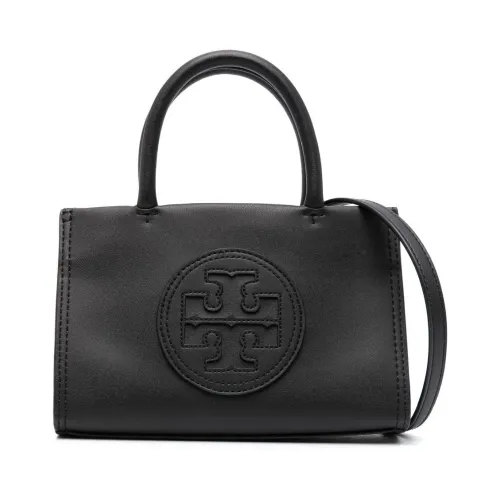 Tory Burch , Black Leather Handbag with Magnetic Closure ,Black female, Sizes: ONE SIZE