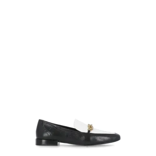 Tory Burch , Black Leather Loafer Round Toe ,Black female, Sizes: