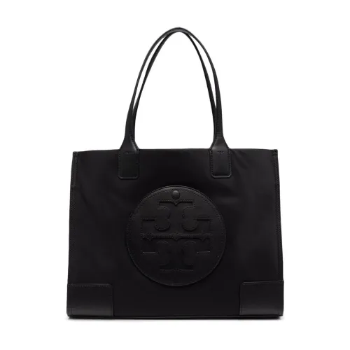 Tory Burch , Black Nylon Bag with Logo Patch ,Black female, Sizes: ONE SIZE