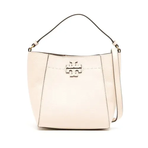 Tory Burch , Brie Small Bucket Bag ,Beige female, Sizes: ONE SIZE